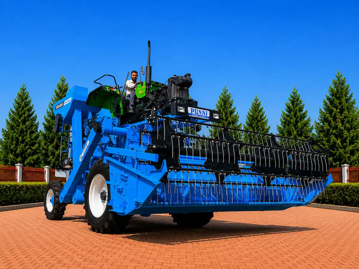 Punni 654 Tractor Mounted Combine Harvester
