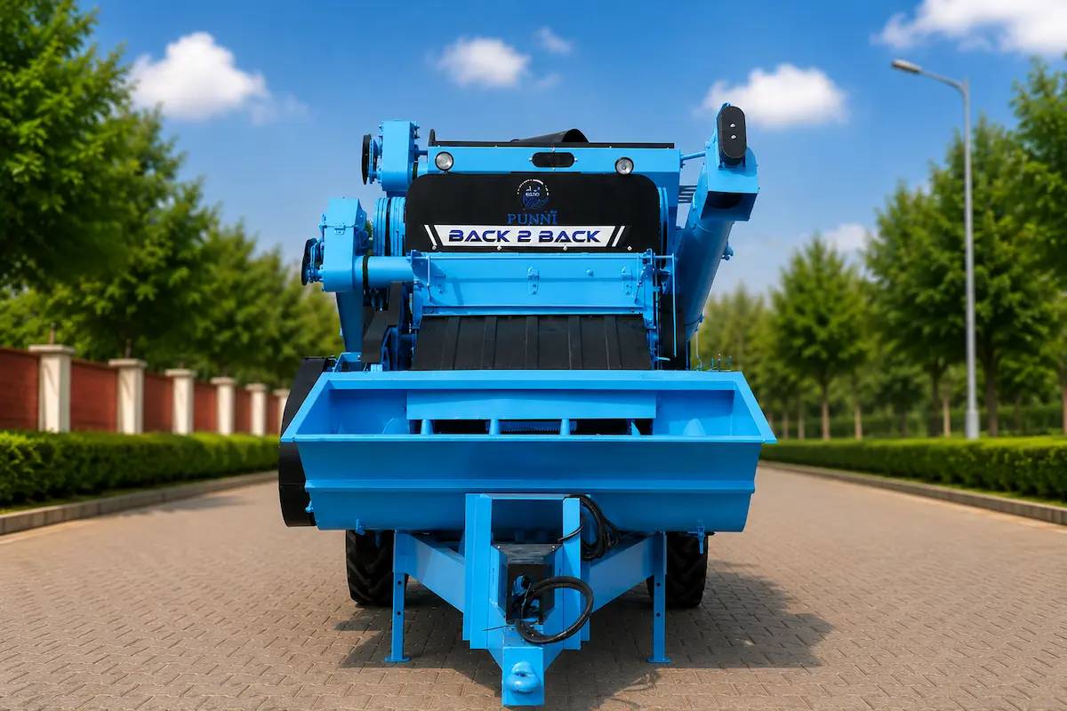 Front view of Punni Back 2 Back Thresher 7 Feet Dolly