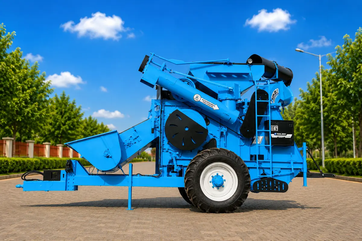 Left side view of Punni Back 2 Back Multi Crop Thresher
