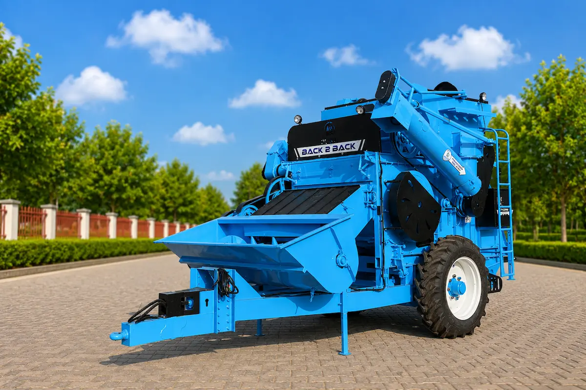 PUNNI Back 2 Back Multi Crop Thresher Mini Combine Mobile Machinery