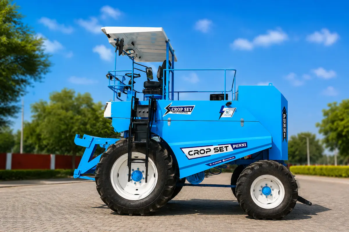 Left side profile of Punni Crop Set Combine Harvester Machine