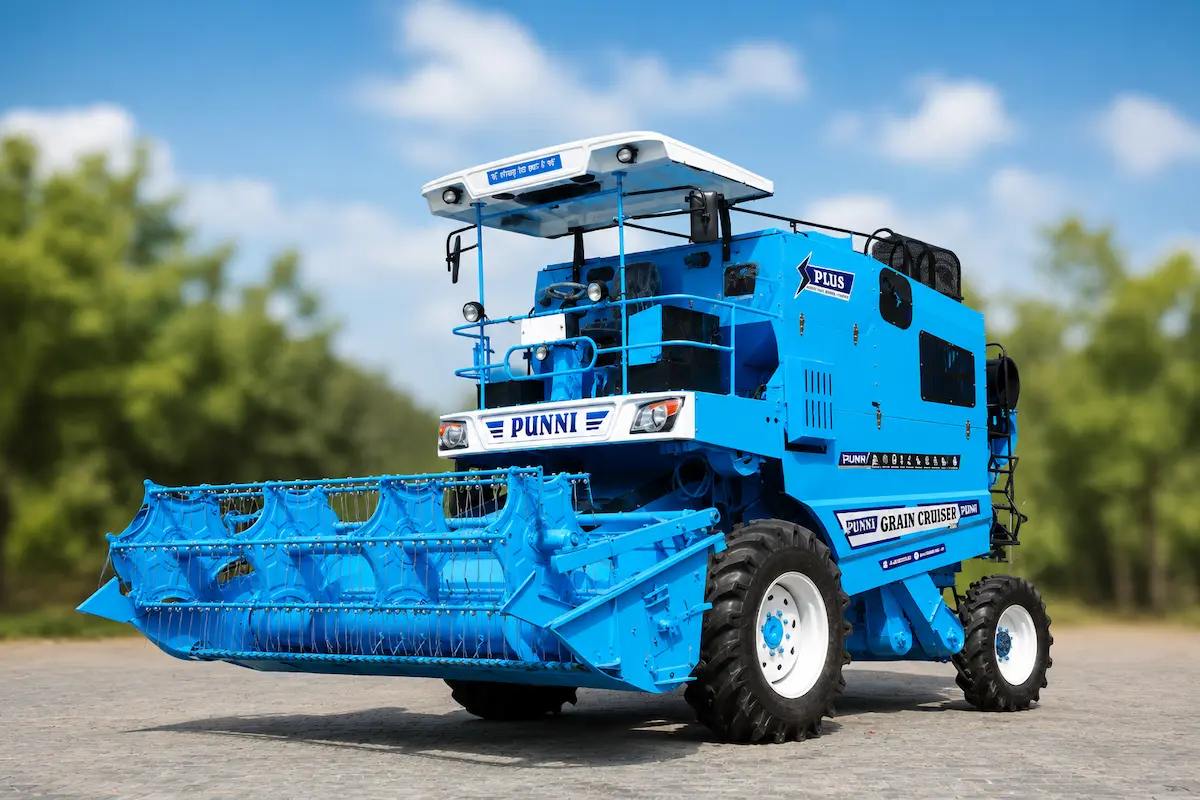 PUNNI Grain Cruiser Plus Combine Harvester Machinery with Straw Chopper