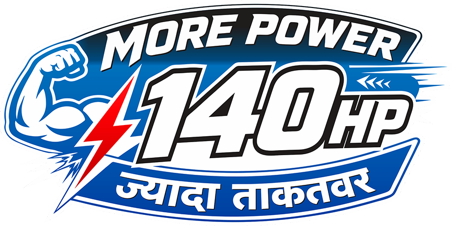 140 HP More Power Eicher Engine Combine Harvester Badge